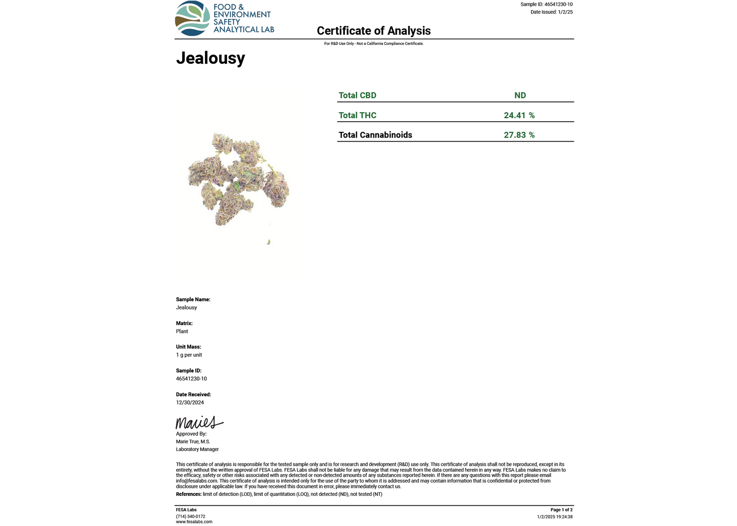 Jealousy Exotic THCA Flower