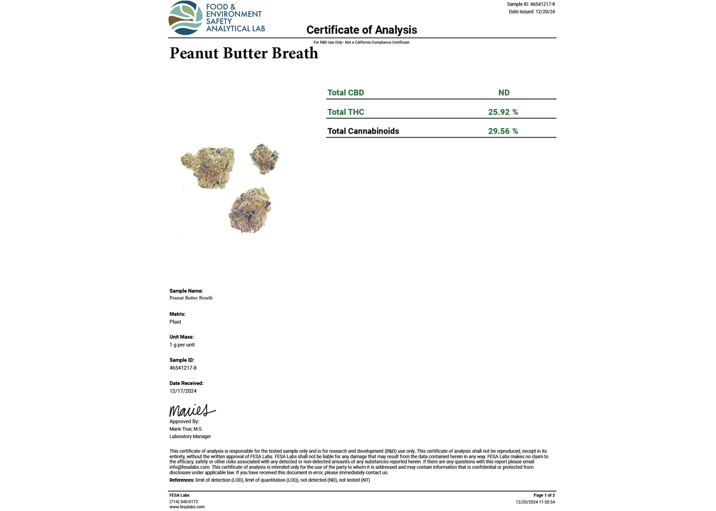 Peanut Butter Breath THCA Flower