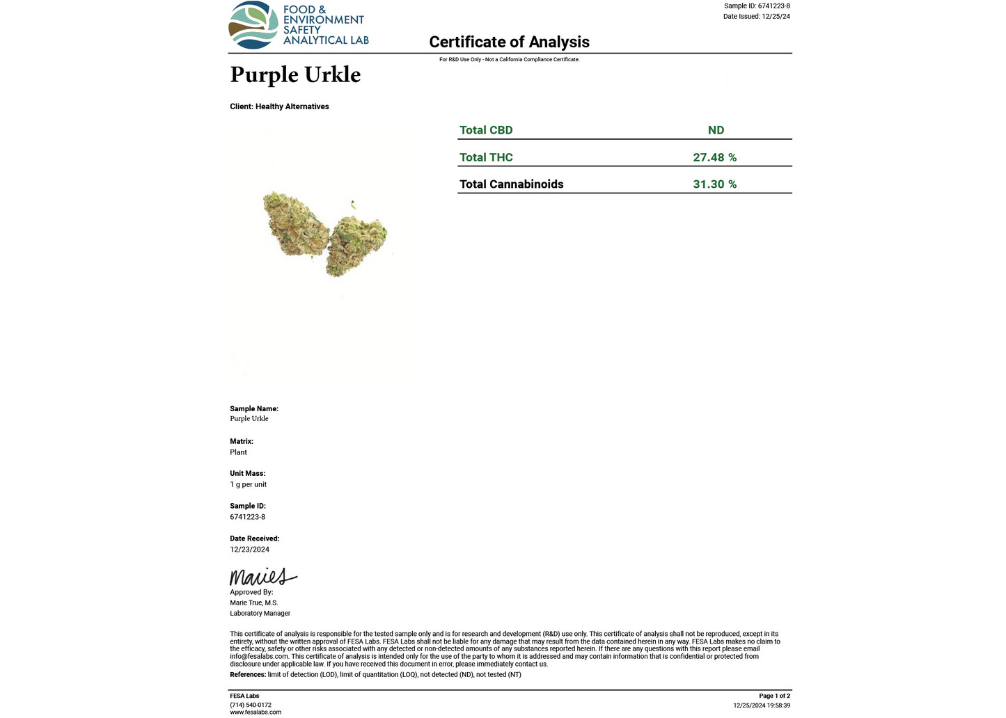 Purple Urkle THCA Trim