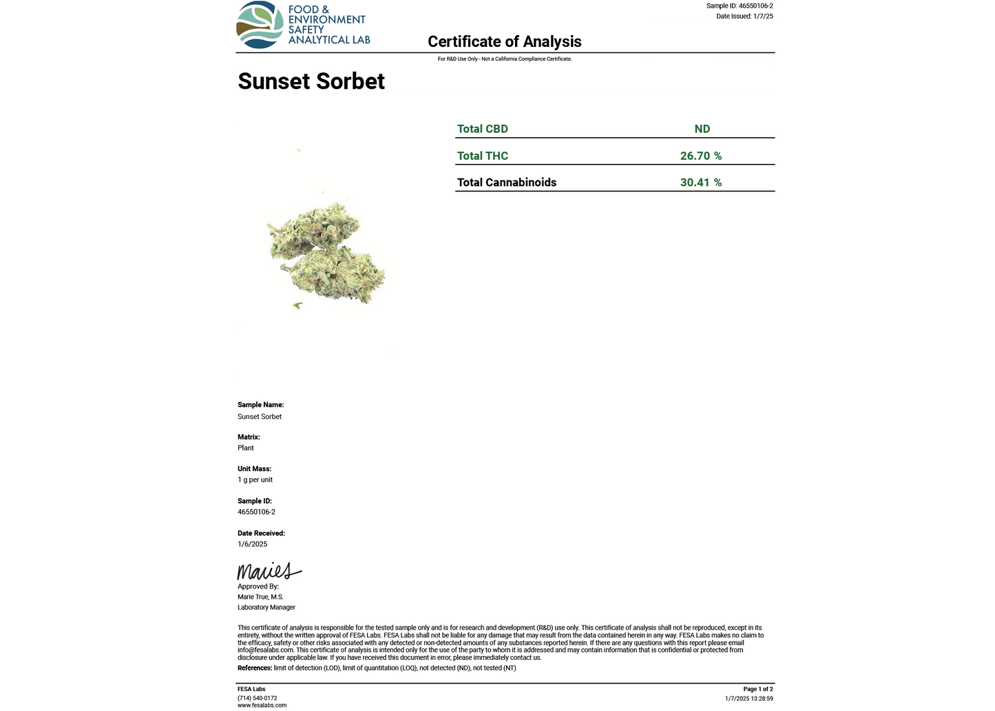 Sunset Sorbet THCA Flower