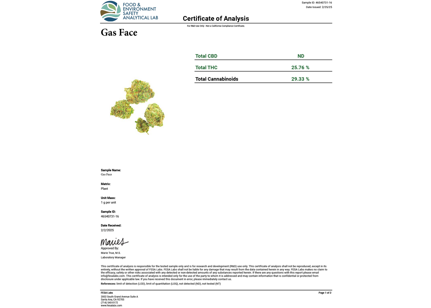 Gas Face THCA Flower Mediums