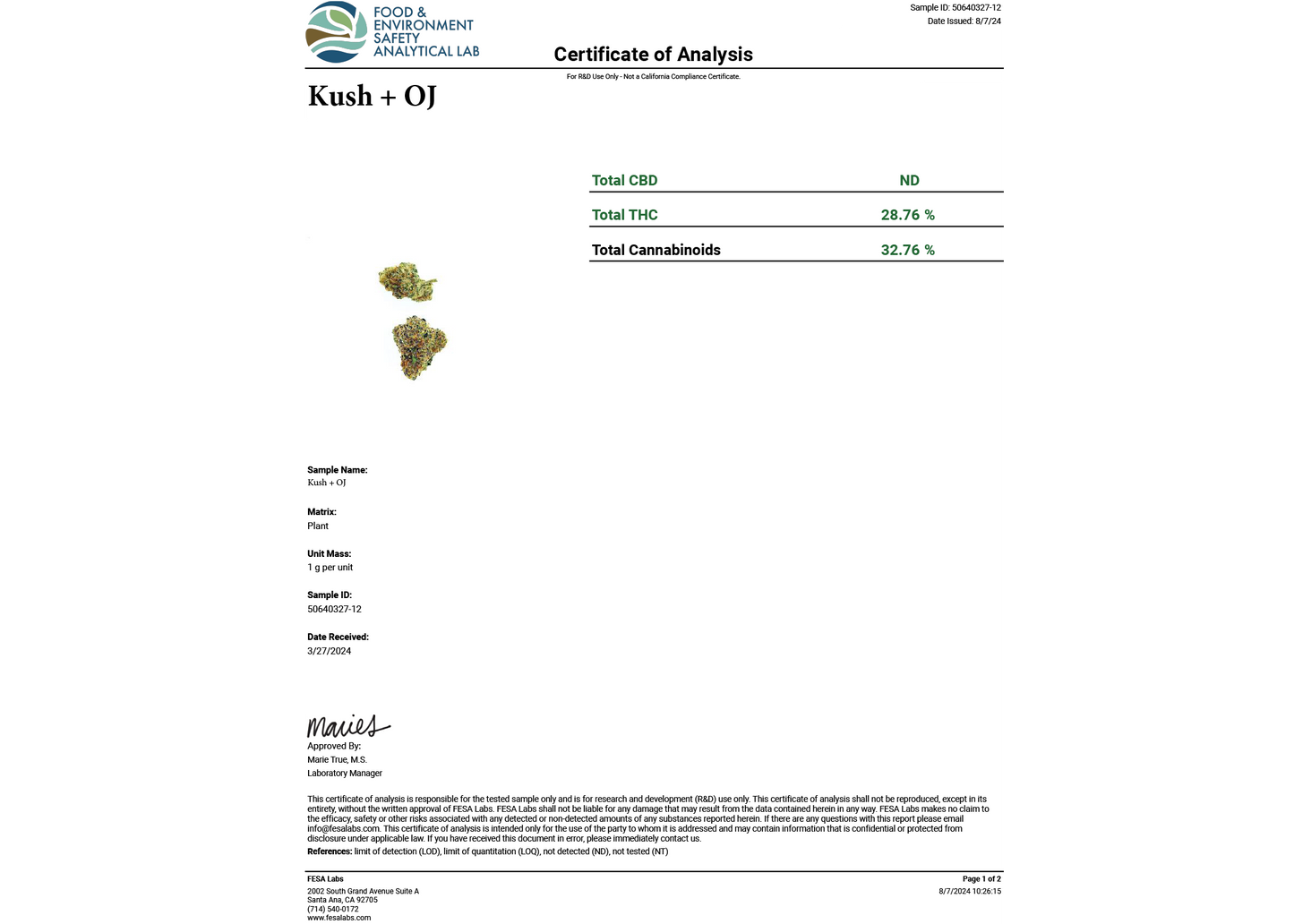 Kush + OJ THCA Flower