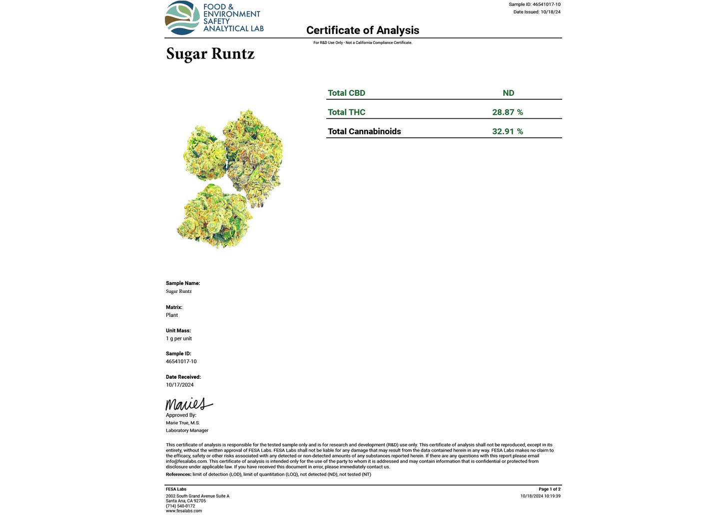 Sugar Runtz Exotic THCA Flower