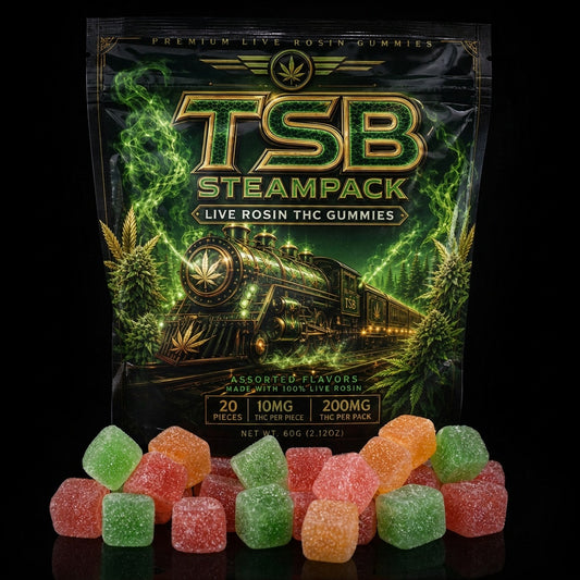 TSB Steampack Live Rosin THC Gummies